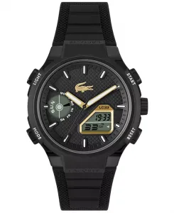 Мужские часы LC33 с черным силиконовым ремешком, 44,8 мм Lacoste, black
