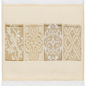 Linum Home Textiles Турецкий хлопок Vivian Набор из 3 украшенных банных полотенец, темно-серый
