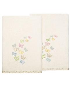 Набор из двух банных полотенец из турецкого хлопка с вышивкой «Марипоса» Linum Home, бежевый