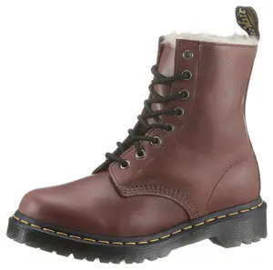 Ботинки на шнуровке DR. MARTENS "1460 Serena", ботинки на массивном каблуке, туфли на платформе, ботинки на теплой подкладке, цвет Cognac
