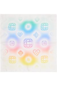 Casablanca Разноцветный шелковый шарф средней толщины