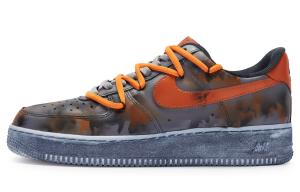 Кроссовки для скейтбординга Air Force 1 мужские с низким верхом коричневые/оранжевые Nike