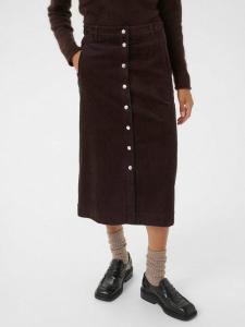 Шейла миди-юбка из вельвета Part Two, Ganache