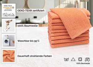 Гостевые полотенца набор  Zollner, терракотовый