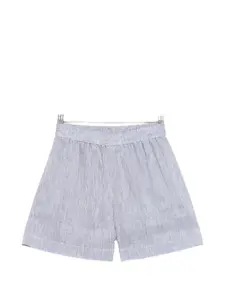 Шорты в полоску на резинке Brunello Cucinelli, белый