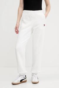 Детские хлопковые спортивные брюки Tommy Jeans, белый