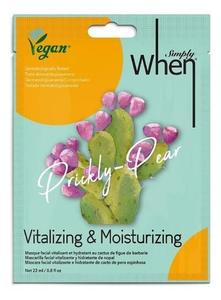 Оживляющая и увлажняющая тканевая маска для лица, Опунция, 23 мл When, Simply Vegan