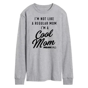 Мужская футболка с длинным рукавом и принтом «Злые девчонки: крутая мамочка» Licensed Character, серый