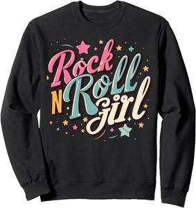 Толстовка «Девушка в стиле рок-н-ролл» Дарла Rock N Roll Girl, черный