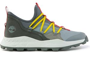 Кроссовки Timberland Brooklyn Leather And Fabric Oxford Trainers 'Medium Grey Mesh With Red'