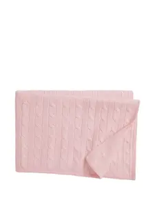 Кашемировое одеяло фактурной вязки POLO RALPH LAUREN KIDS, розовый