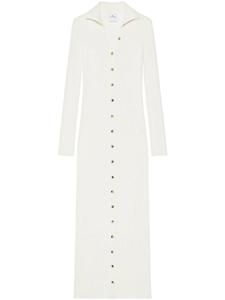 Courrèges платье в рубчик, белый