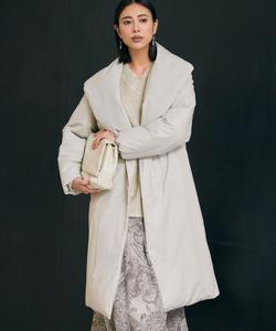 Длинное пальто ADS с пуховым воротником-шалью (водоотталкивающее)