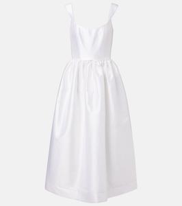 Платье миди из хлопка и шелка Apple Markarian, белый