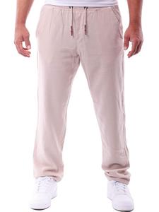 Хлопковые брюки для отдыха, длинные, бежевого цвета. RESLAD