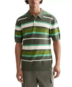 Мужская поло с коротким рукавом в полоску Scotch & Soda, зеленый