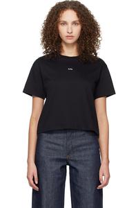 A.P.C. Черная футболка свободного кроя с микрологотипом