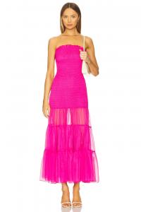 X revolve azura бесплечное платье Bardot, magenta