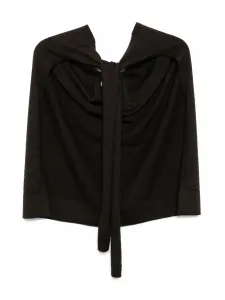 Шарф с эффектом trompe l'oeil LEMAIRE, коричневый