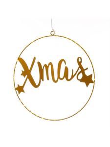 Marelida Светодиодный венок на Рождество, гирлянда, дверной венок, 44 светодиода, диаметр 30 см, золотистый цвет