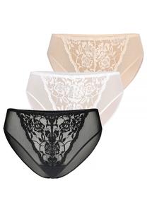 Трусы Teyli 3er Pack: Mesh mit floraler Spitze Glamour, разноцветный