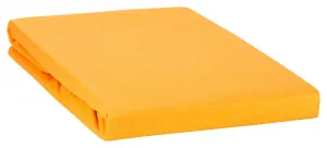 Простыня на резинке Line зеленая 160 г/м² 100% хлопок 180x200 - 200x220-оранжевая Moon