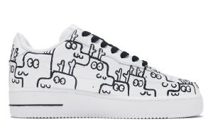 Кроссовки Nike Air Force 1 Skateboarding Shoes Women's Low-top Black, черный/белый