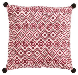 Наволочка Sia Deco NO‹L, красный - натуральное волокно - 1 x 50 x 50 см