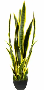 И.ГЕ.А. Искусственное растение "Сенсевери" I.GE.A. 18х85 см, желто-зеленый