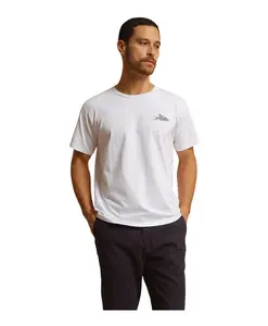 Белая хлопковая футболка с вышивкой на пляжную тематику Peninsula, белый