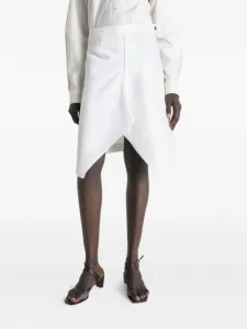 Асимметричная джинсовая юбка Lemaire, белый