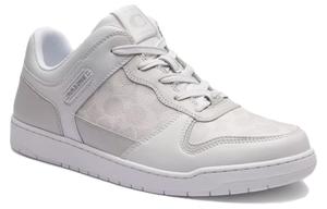 Кожаные кроссовки COACH с вставками, оптический белый