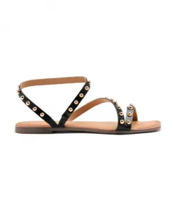 Сандалии из кожи с заклепками Gioseppo, черный
