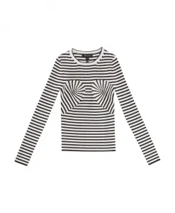 Вязаный свитер в полоску с круглым вырезом Marc Jacobs, мультиколор