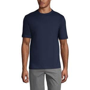 Мужская футболка Lands' End Essential с короткими рукавами для школьной формы, цвет Classic Navy