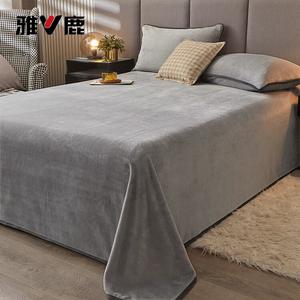Yalu Комплект постельного белья из флиса (простыня 200х230 см, 2 наволочки), цвет Gentleman Gray, мягкий и комфортный