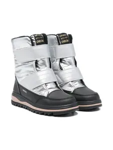 Ботинки Adelhide на липучках Geox Kids, серебристый