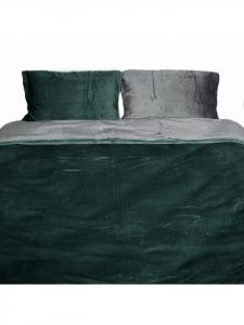 Современное плюшевое постельное белье на молнии - однотонное и двустороннее, зеленого цвета COFI 1453, 135 x 200 см