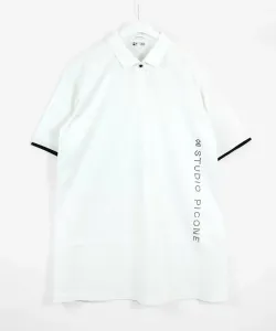 Охлаждающая туника с воротником-поло из 100% хлопка Studio Picone, цвет White(090)