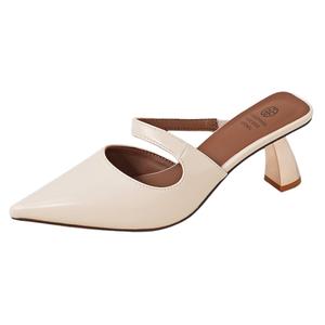 GUDIANFENGDU Женские противоскользящие закрытые тапочки бежевые, цвет Beige