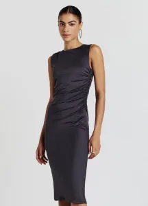 Длинное платье со сборками на талии Calliope, Grigio Scuro