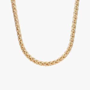 Ожерелье из 20-дюймовой цепочки «Пшеница» из итальянского желтого золота 14 карат (3,1 мм) Blue Nile