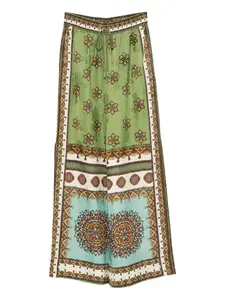 Брюки Contina с цветочным принтом Alemais, зеленый