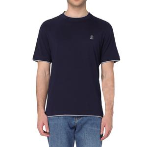 Многослойная футболка-свитшот Brunello Cucinelli, синий