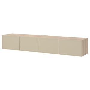 Тумба под ТВ Ikea Bestå с дверцами, 240x42x38 см, беленый дуб / бежевый