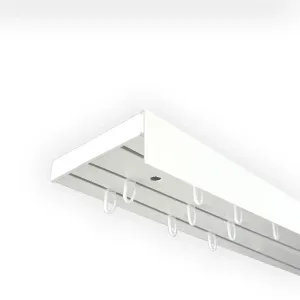 SN DECO GROUP Карниз для штор "Карниз SH (1) с панелью 5 см", 3 направляющие, фиксированный размер 200 см, белый