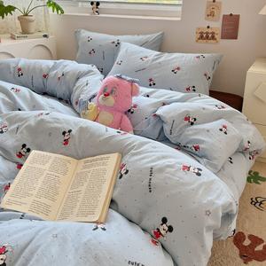 LUOLAI HOME Комплект постельного белья, 4 предмета, 180x220 см, мягкий и пушистый, гипоаллергенный, цвет Mickey Wonderful