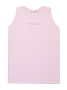 Marni Kids топ с логотипом, розовый