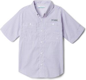 Columbia Boys Super Tamiami рубашка с коротким рукавомРубашка для походов, Sunset Red Super Tamiami Gingham