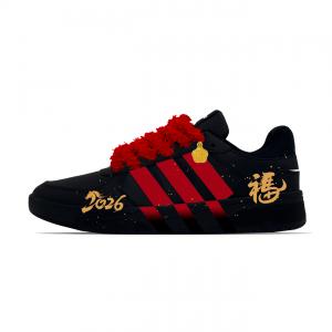 Adidas Neo Courtbeat Golden Saddle Crimson Shadow Abrasion Resistant Low top Skateboard Shoes Unisex черный красный